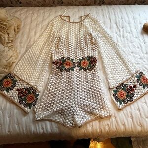 Western white romper.